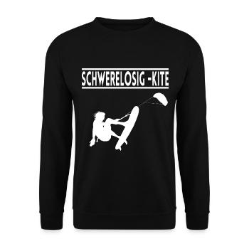 Schwerelosigkeit Kitesurfen Kiten für Kiter - Unisex Pullover - Schwarz - Vorne - Alina (178cm) & Michal (187cm)