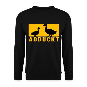 Duck Duck Collection Duck Lover "Duck Addicted" - Unisex Sweatshirt - black - Front - Alina (178cm) & Michal (187cm)