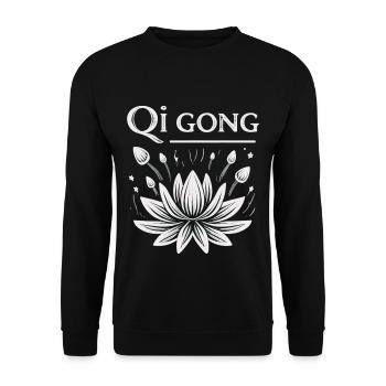 Meditation - Unisex Pullover - Schwarz - Vorne - Alina (178cm) & Michal (187cm)
