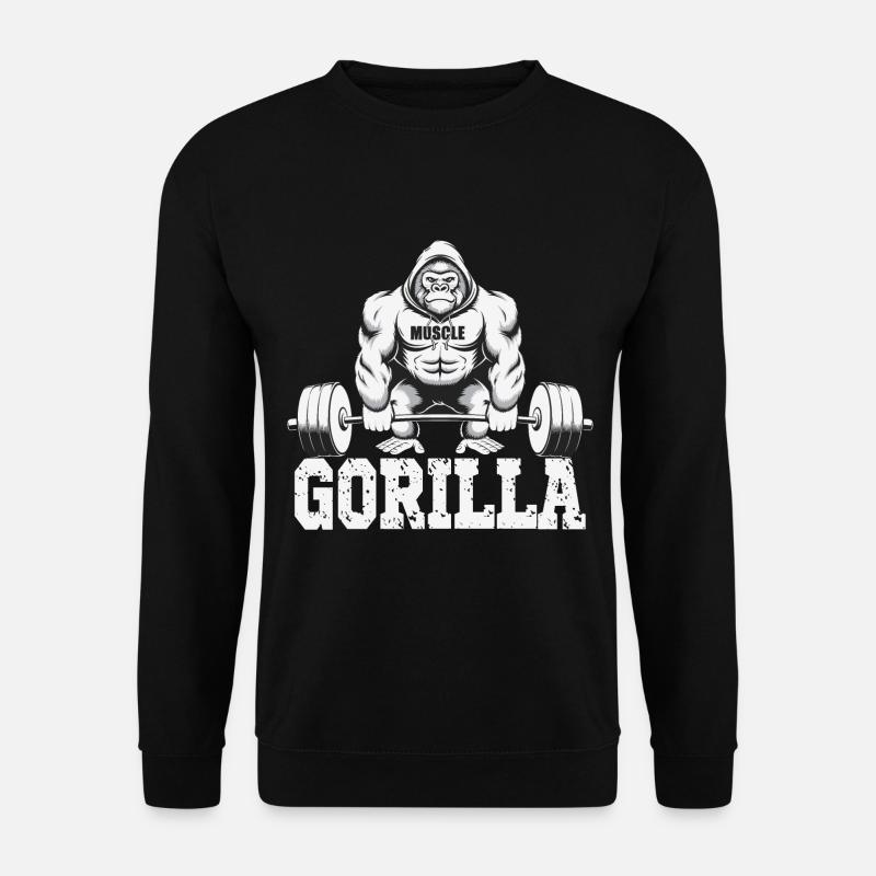 Gorilla Power Fitness Hund Gorilla Gym - Unisex Pullover - Schwarz