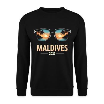 Sweet Maldives 2025 Vacay Sirène Maman de vacances - Sweat-shirt Unisexe - noir - Devant - Alina (178cm) & Michal (187cm)