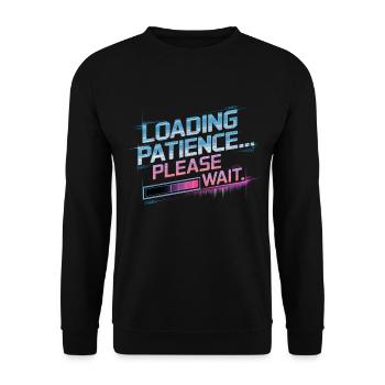 Loading Patience Gamer & Nerds Gift - Unisex Sweatshirt - black - Front - Alina (178cm) & Michal (187cm)