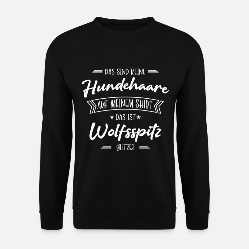 Wolfsspitz Shirt - Keeshond Hund TShirt - Unisex Pullover - Schwarz