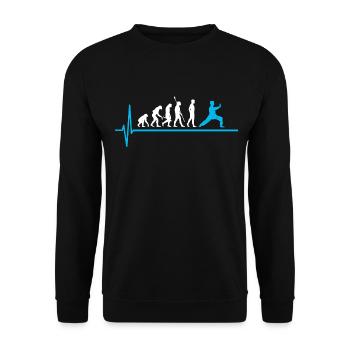 Qigong tai-chi Chigong Kampfkunst Meditation - Unisex Pullover - Schwarz - Vorne - Alina (178cm) & Michal (187cm)
