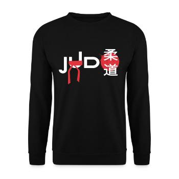 judo hajime judoka black belt - Unisex Sweatshirt - black - Front - Alina (178cm) & Michal (187cm)