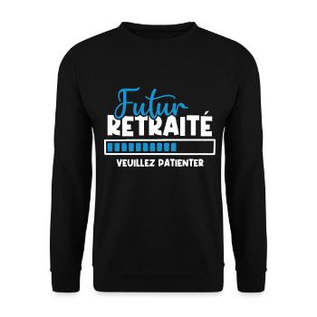 Futur retraité - Sweat-shirt Unisexe - noir - Devant - Alina (178cm) & Michal (187cm)