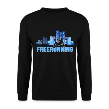 freerunning cityparkour traceur PARKOUR - Sweat-shirt Unisexe - noir - Devant - Alina (178cm) & Michal (187cm)