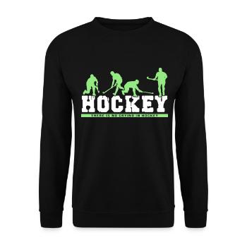 Hockey sur gazon Hockey Club de hockey Saison de hockey - Sweat-shirt Unisexe - noir - Devant - Alina (178cm) & Michal (187cm)