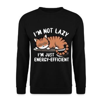 I'm not lazy I just don't care - Unisex Pullover - Schwarz - Vorne - Alina (178cm) & Michal (187cm)