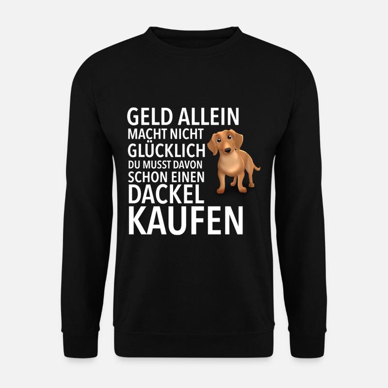 Dackel Glücklich - Dackel - Unisex Pullover - Schwarz