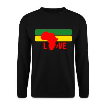 Africa Love African Black Afro Party Safari - Sweat-shirt Unisexe - noir - Devant - Alina (178cm) & Michal (187cm)