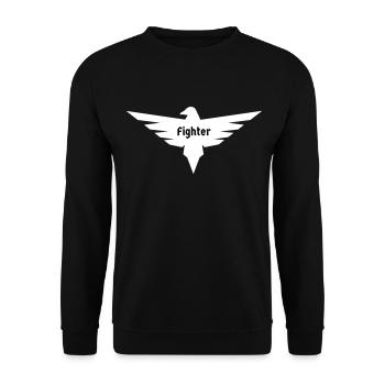 Adler - Unisex Pullover - Schwarz - Vorne - Alina (178cm) & Michal (187cm)