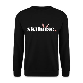 skihase hüttengaudi alpin ski skihaserl - Unisex Pullover - Schwarz - Vorne - Alina (178cm) & Michal (187cm)