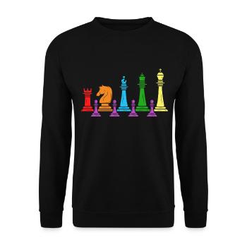 Chess Checkmate Chess Player Chess Family - Unisex Sweatshirt - black - Front - Alina (178cm) & Michal (187cm)
