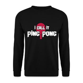 Tournoi de tennis de table PING PONG - Sweat-shirt Unisexe - noir - Devant - Alina (178cm) & Michal (187cm)