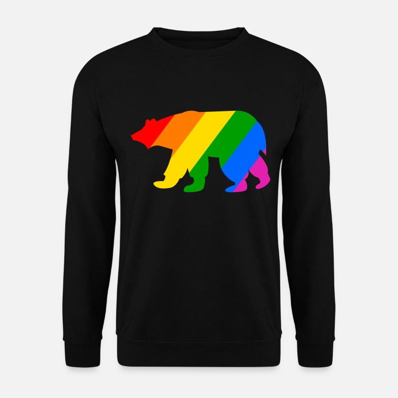Regenbogen Eisbär - Unisex Pullover - Schwarz