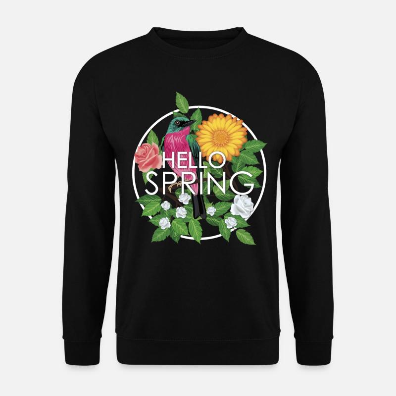 Hello Spring - Unisex Sweatshirt - black