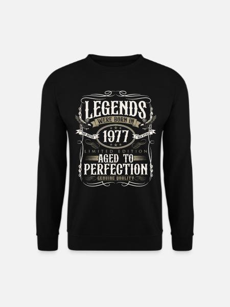 Jahrgang 1977 geboren Legenden Geburtstag Geschenk - Unisex Pullover - Schwarz