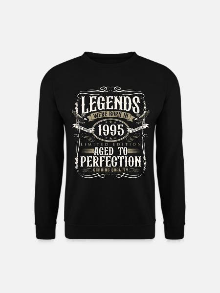 Jahrgang 1995 geboren Legenden Geburtstag Geschenk - Unisex Pullover - Schwarz
