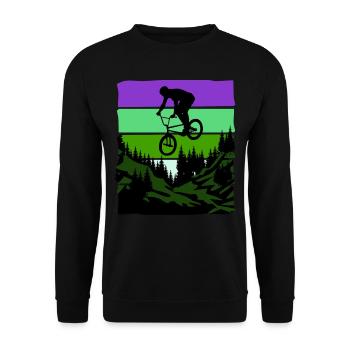 Unbenanntes Projekt 55 - Unisex Sweatshirt - black - Front - Alina (178cm) & Michal (187cm)