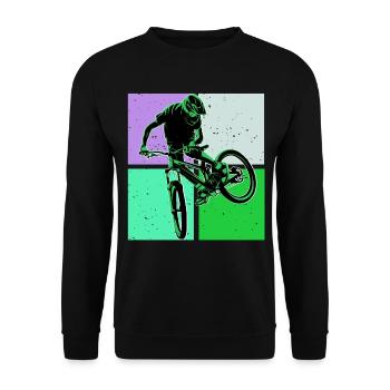 Unbenanntes Projekt 74 - Unisex Sweatshirt - black - Front - Alina (178cm) & Michal (187cm)