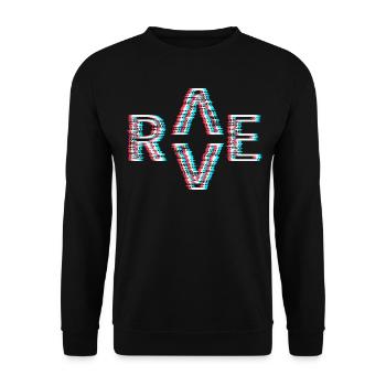 Techno Rave Festival Electro Music Raver - Sweat-shirt Unisexe - noir - Devant - Alina (178cm) & Michal (187cm)