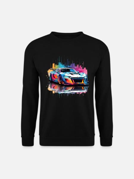 Lebendige Geschwindigkeit - Abstrakter Sportwagen - Unisex Pullover - Schwarz