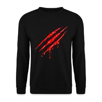 Marques de rayures - Sweat-shirt Unisexe - noir - Devant - Alina (178cm) & Michal (187cm)