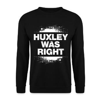 Huxley Was Right - light - Unisex Sweatshirt - black - Front - Alina (178cm) & Michal (187cm)