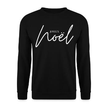 Éclat de Noël: Célébrez la Joie - Sweat-shirt Unisexe - noir - Devant - Alina (178cm) & Michal (187cm)