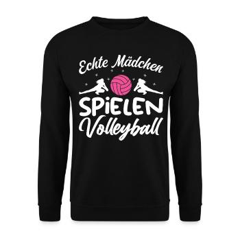 Real Girls Playing Volleyball - Unisex Sweatshirt - black - Front - Alina (178cm) & Michal (187cm)