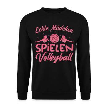 Real Girls Playing Volleyball - Unisex Sweatshirt - black - Front - Alina (178cm) & Michal (187cm)