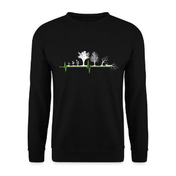 Plant Tree Evolution Garden Herzschalg - Unisex Sweatshirt - black - Front - Alina (178cm) & Michal (187cm)