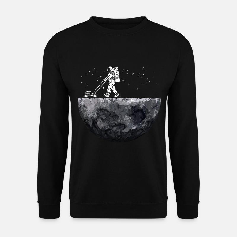 Space Astronauts Mowing Lawn - Unisex Sweatshirt - black
