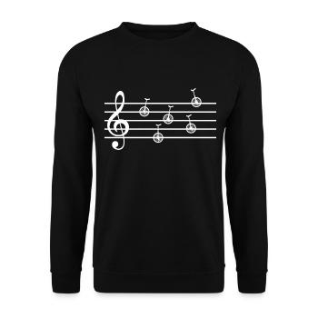 Unicycle unicycle artist unicycle - Unisex Sweatshirt - black - Front - Alina (178cm) & Michal (187cm)