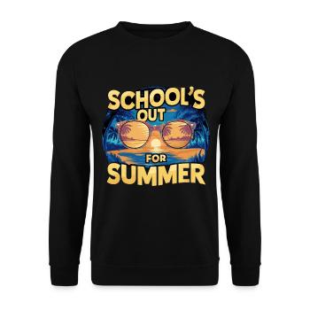 School's Out For Summer für einen Urlauber - Unisex Pullover - Schwarz - Vorne - Alina (178cm) & Michal (187cm)