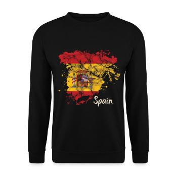 Spanien Urlaub Spanier - Unisex Pullover - Schwarz - Vorne - Alina (178cm) & Michal (187cm)