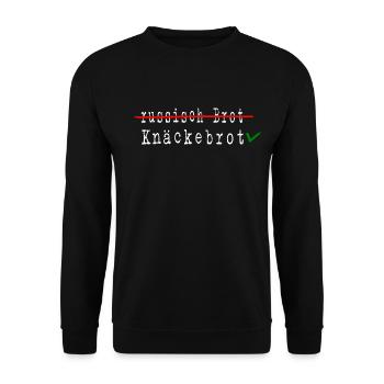 free ukraine slava ukraini boykott russland - Unisex Pullover - Schwarz - Vorne - Alina (178cm) & Michal (187cm)