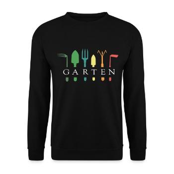 gartenfreund bunter schrebergarten gartenarbeit - Unisex Pullover - Schwarz - Vorne - Alina (178cm) & Michal (187cm)