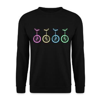 Unicycle Unicycle Unicycle Artist UnicycleVibes - Unisex Sweatshirt - black - Front - Alina (178cm) & Michal (187cm)