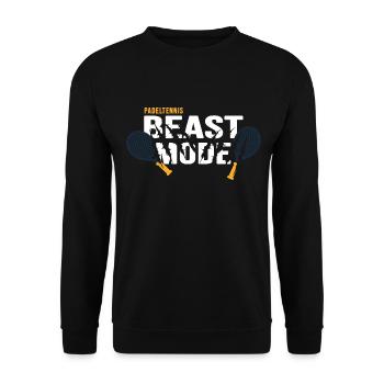 Padel PADELTENNIS Padelspieler Padeltennis-beast - Unisex Pullover - Schwarz - Vorne - Alina (178cm) & Michal (187cm)