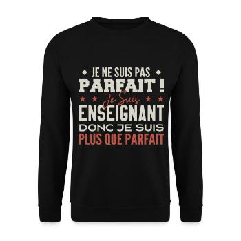 A Teacher, the Dream Profession in the Spotlight - Unisex Sweatshirt - black - Front - Alina (178cm) & Michal (187cm)