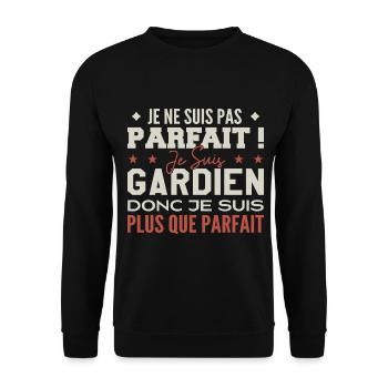 Ein Wächter, der Traumberuf im Rampenlicht - Unisex Pullover - Schwarz - Vorne - Alina (178cm) & Michal (187cm)
