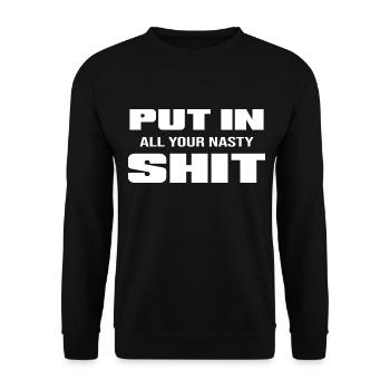 UKRAINE "anti-war" slava ukraini - Unisex Pullover - Schwarz - Vorne - Alina (178cm) & Michal (187cm)