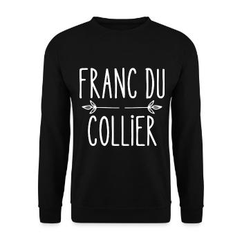 franc du collier - Sweat-shirt Unisexe - noir - Devant - Alina (178cm) & Michal (187cm)