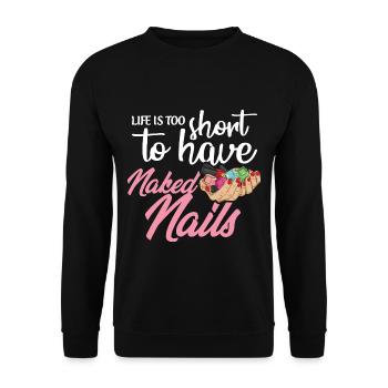 Nail salon saying for a nail designer - Unisex Sweatshirt - black - Front - Alina (178cm) & Michal (187cm)