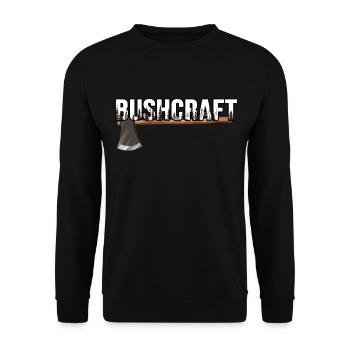 bushcraft outdoor survival - Unisex Pullover - Schwarz - Vorne - Alina (178cm) & Michal (187cm)