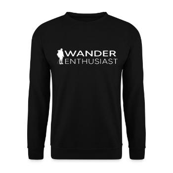 fernwandern bergwandern trekking wander-enthusiast - Unisex Pullover - Schwarz - Vorne - Alina (178cm) & Michal (187cm)