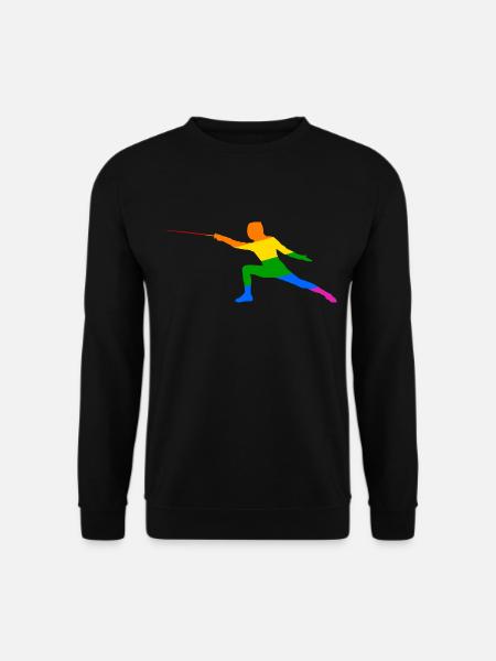 Regenbogen Fechten - Unisex Pullover - Schwarz