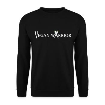 vegan - Unisex Sweatshirt - black - Front - Alina (178cm) & Michal (187cm)